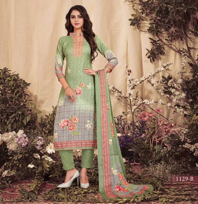 Bipson Nargis 1129 Ready Made Ethnic Wear Pashmina Printed Dress  Collection